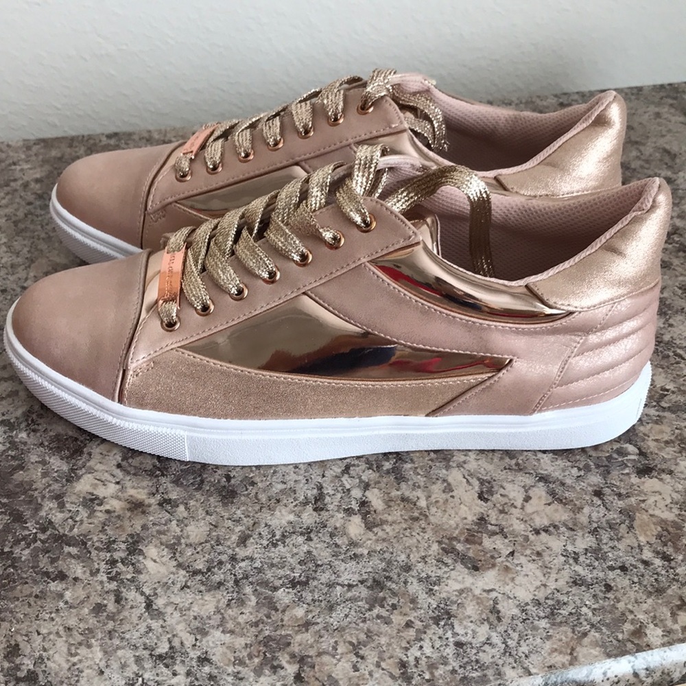 Dune Metallic Rose Gold Shoes - Picture 4 of 6